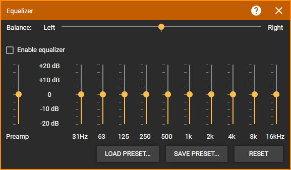 MediaMonkey Equalizer