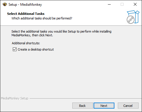 MediaMonkey Installer Additional Tasks